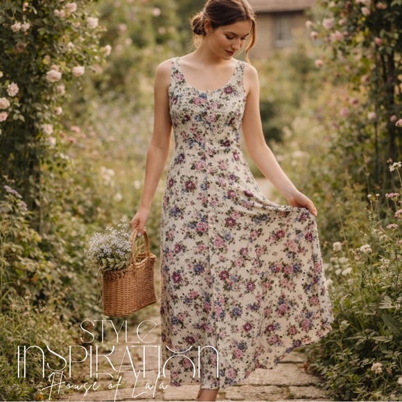 Floral Sleeveless Maxi Dress - Picture 9 of 14